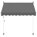vidaXL Auvent rétractable manuel Gris clair 150 cm