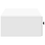 vidaXL Table d'appoint murale Blanc brillant 87 5 x 34 5 x 17 cm