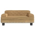 vidaXL Canapé pour enfants marron 70x45x30 cm velours
