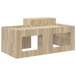 vidaXL Lit haut pour enfants avec bureau Chêne Sonoma