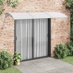 vidaXL Auvent de porte Gris 300x75 cm Polycarbonate