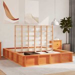 vidaXL Cadre de lit Marron cire 210 x 178 x 30 cm Pin massif