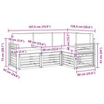 vidaXL Ensemble de canapés d'extérieur 4 pc Blanc et Beige Polyester