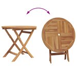 vidaXL Set de bistro de jardin pliant en 3 pièces en bois d'acacia massif