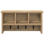 vidaXL Porte-manteau mural chêne artisanal 50 x 16 x 26 cm