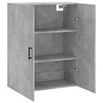 vidaXL Armoire murale gris béton 69 5x34x90 cm