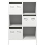 vidaXL Buffet haut blanc 68x39x103 5 cm acier