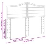 vidaXL Tête de lit Gris béton 135 cm Bois d'ingénierie