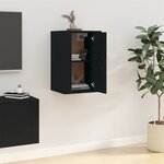 vidaXL Meuble TV mural Noir 40x34 5x60 cm