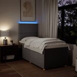 vidaXL Sommier à lattes de lit avec matelas Taupe 80x200 cm Tissu