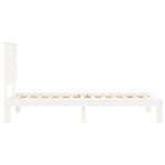 vidaXL Cadre de lit sans matelas blanc bois de pin massif