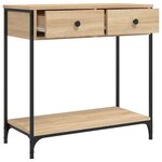 vidaXL Table console chêne sonoma 75x34 5x75 cm bois d'ingénierie