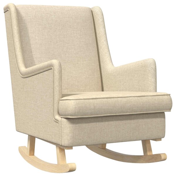 vidaXL Chaise à bascule Crème 62 x 80 x 85 cm tissu