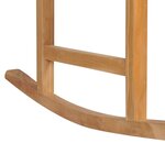 vidaXL Chaise à bascule avec coussin vert vif Bois de teck solide
