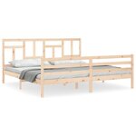 vidaXL Cadre de lit sans matelas 200x200 cm bois massif