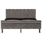 vidaXL Cadre de lit sans matelas gris velours 140x200 cm