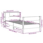 vidaXL Lit bibliothèque sans matelas 90x200 cm bois de pin massif