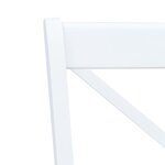 vidaXL Chaises à manger lot de 6 blanc et bois clair bois hévéa massif