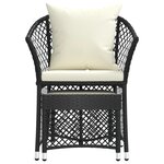 Salon de jardin meuble d'extérieur ensemble de mobilier 2 pièces avec coussins noir résine tressée 02_0015898