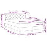 vidaXL Lit à ressorts ensachés avec matelas bleu foncé  140x190 cm  Velours