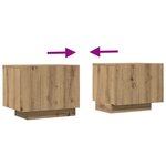 vidaXL Meuble TV chêne artisanal 100x35x40 cm bois d'ingénierie