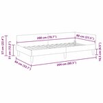 vidaXL Cadre de lit d'angle avec tête de lit Turquoise 80 cm x 200 cm