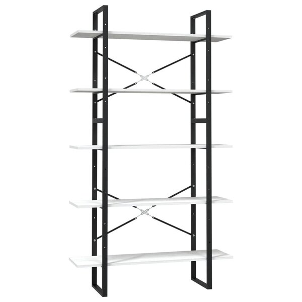 vidaXL Bibliothèque à 5 niveaux Blanc 100x30x175 cm Bois de pin