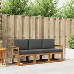 vidaXL Ensemble de canapés d'extérieur 3 pc Naturel et Anthracite