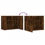 vidaXL Armoire murale chêne fumé 75x35x60 cm bois d'ingénierie
