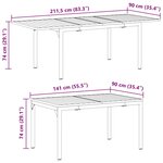 vidaXL Ensemble de salle à manger pour jardin 11 Pièces Anthracite Acier