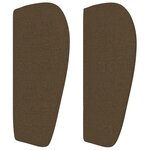 vidaXL Tête de lit avec oreilles Marron foncé 183x23x78/88 cm Tissu