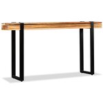 vidaXL Table console Bois de récupération massif réglable