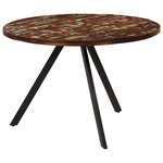 vidaXL Table à manger 110x75 cm Bois massif de récupération