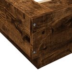 vidaXL Cadre de lit avec lumières LED chêne fumé 120x190 cm