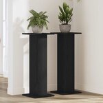 vidaXL Support de Plante 2 Pièces Chêne noir 30 x 30 x 80 cm