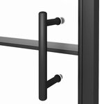 vidaXL Porte de douche 100x178 cm Verre trempé demi-dépoli Noir