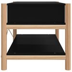 vidaXL Table basse Noir 82x48x45 cm Bois d'ingénierie
