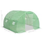 vidaXL Serre 9 m² 300x300x200 cm