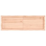 vidaXL Dessus de table bois massif non traité bordure assortie