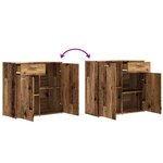 vidaXL Buffet vieux bois 80x36x75 cm bois d'ingénierie