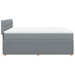 vidaXL Sommier à lattes de lit avec matelas Gris clair 140x190cm Tissu