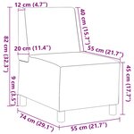 vidaXL Fauteuil avec oreiller 3 Pièces Gris foncé 55 cm Cuir suédé faux