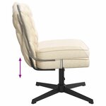 vidaXL Chaise pivotante de bureau Crème Tissu