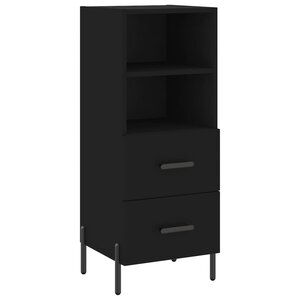 vidaXL Buffet Noir 34 5x34x90 cm Bois d'ingénierie