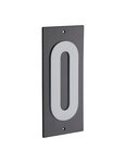 THIRARD - Plaque de signalisation 0  marquage blanc sur fond noir  panneau ABS à visser  56x120mm