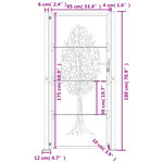 vidaXL Portail de jardin anthracite 105x180cm acier conception d'arbre