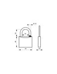 THIRARD - Cadenas à clé Mach 3  laiton  extérieur  anse acier  60mm  2 clés
