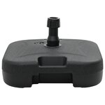 vidaXL Base de parasol extérieur Noir 45 x 45 x 29.5 cm Plastique