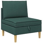 vidaXL Canapé modulaire avec rangement 4 Pièces Vert foncé Tissu