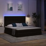 vidaXL Lit avec rangement et LED avec LED Noir 160 x 200 cm Velours